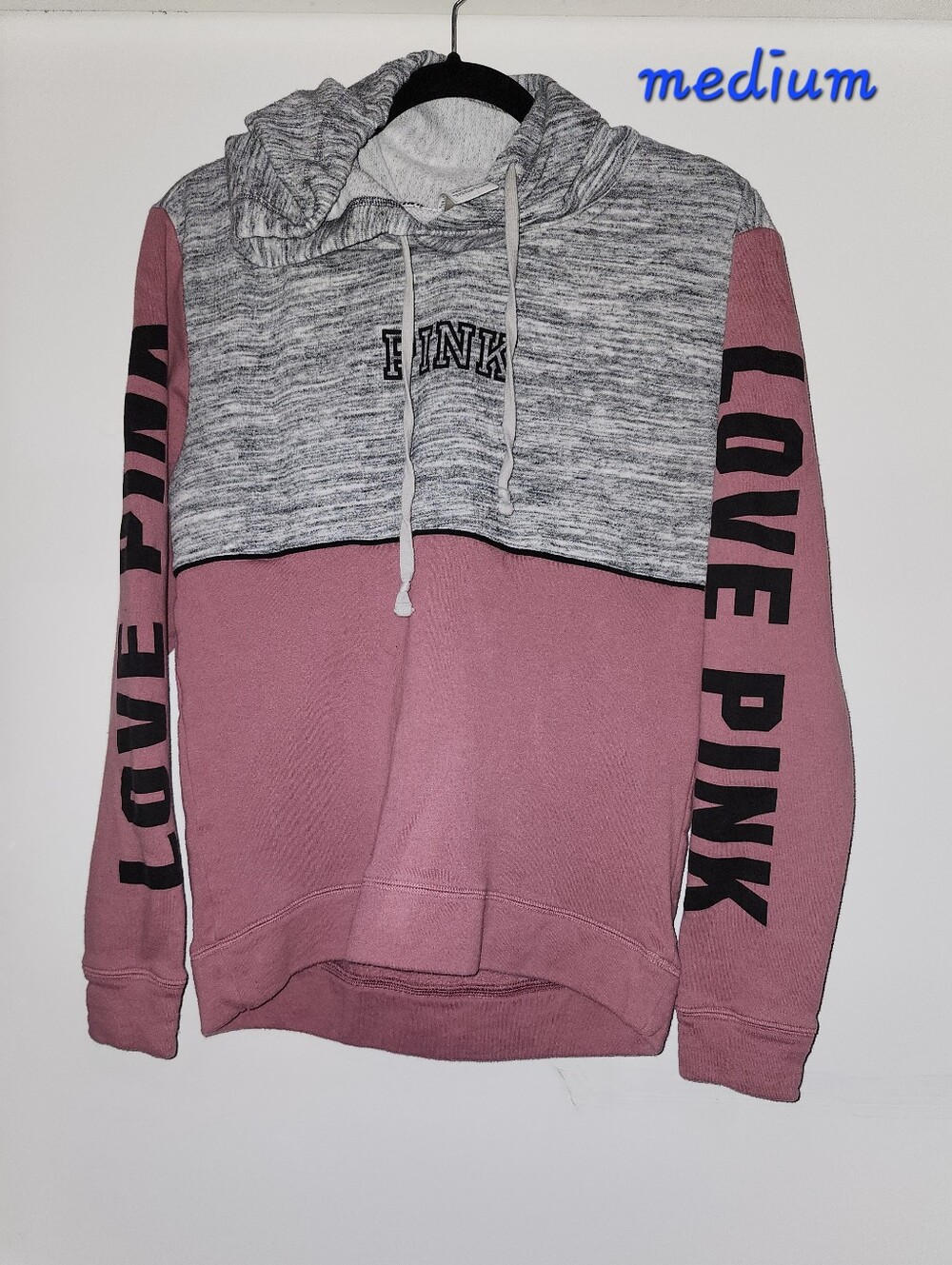Victoria's Secret PINK Colorblock Cowl Neck Pullover Hood